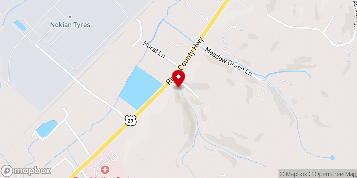 Map showing location of Cornerstone Church