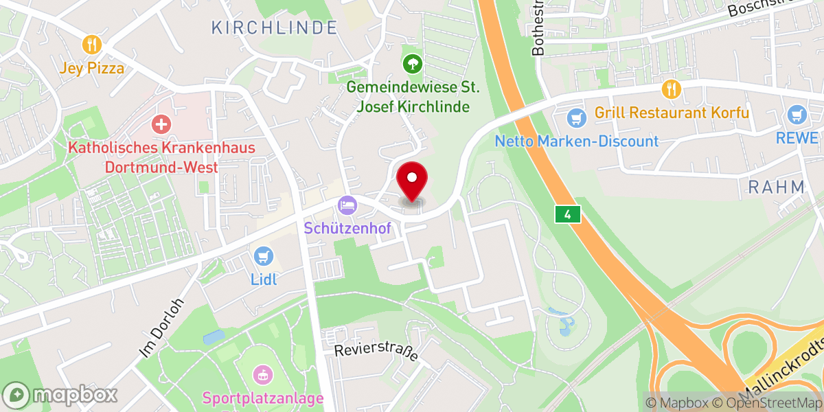 Map showing location of Verheißungskirche - Ev. Miriam-Kirchengemeinde Dortmund