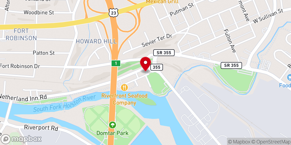 Map showing location of Barton's Chapel Baptist Church