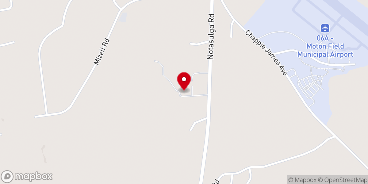 Map showing location of Mount Teamon Primitive Baptist Church