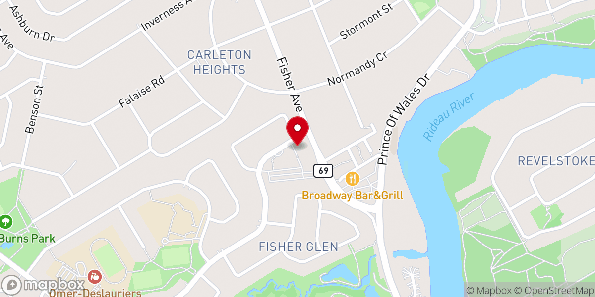 Map showing location of Bethel Pentecostal Church
