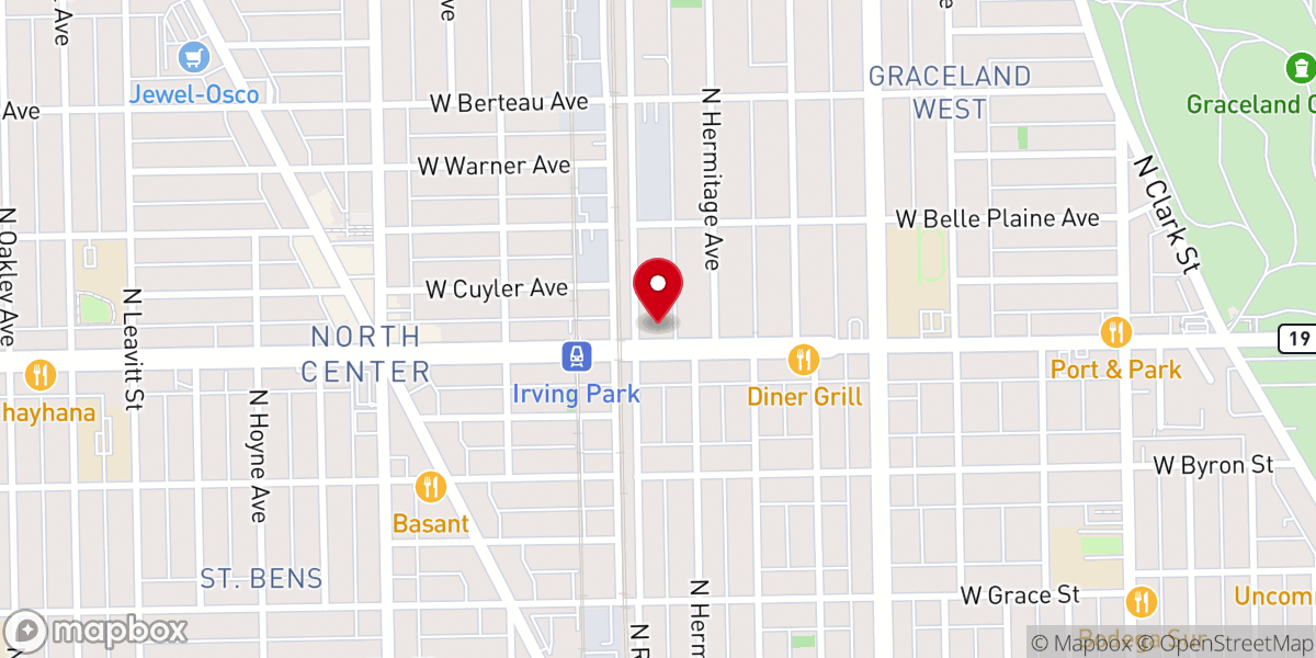Map showing location of Mishkan Chicago