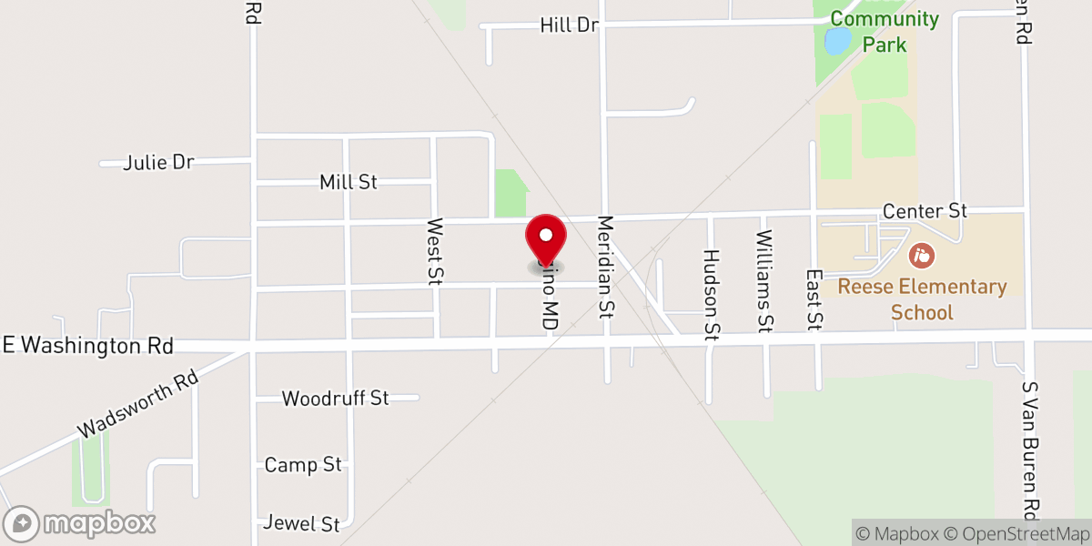 Map showing location of Trinity Lutheran Church Parsonage