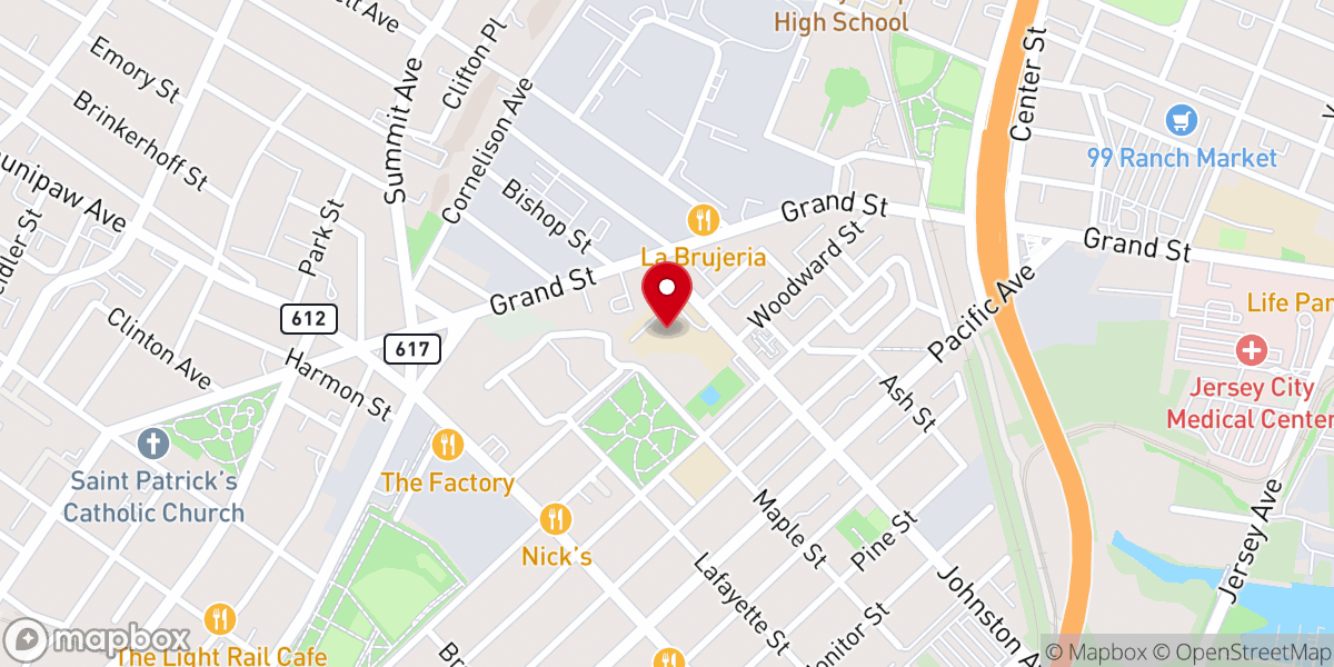 Map showing location of Liberty Church Jersey City