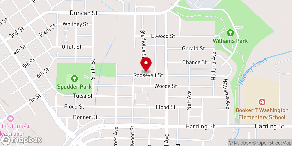 Map showing location of Anderson Chapel African Methodist Episcopal Church