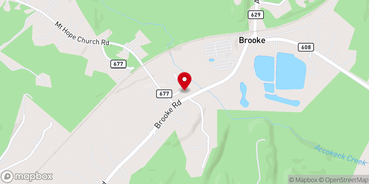 Map showing location of Mt Hope Baptist Church