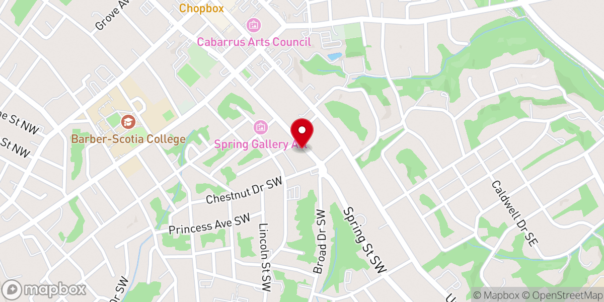 Map showing location of Price Memorial AME Zion Church