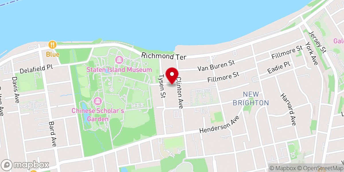 Map showing location of Congregation OM ShalOM