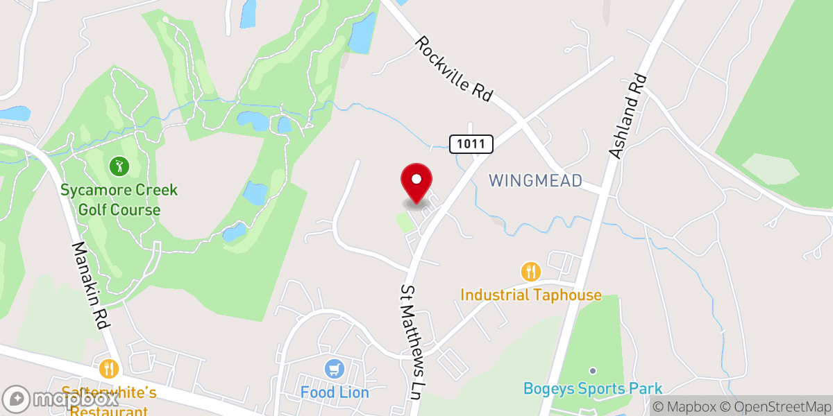 Map showing location of St. Matthews United Methodist Church