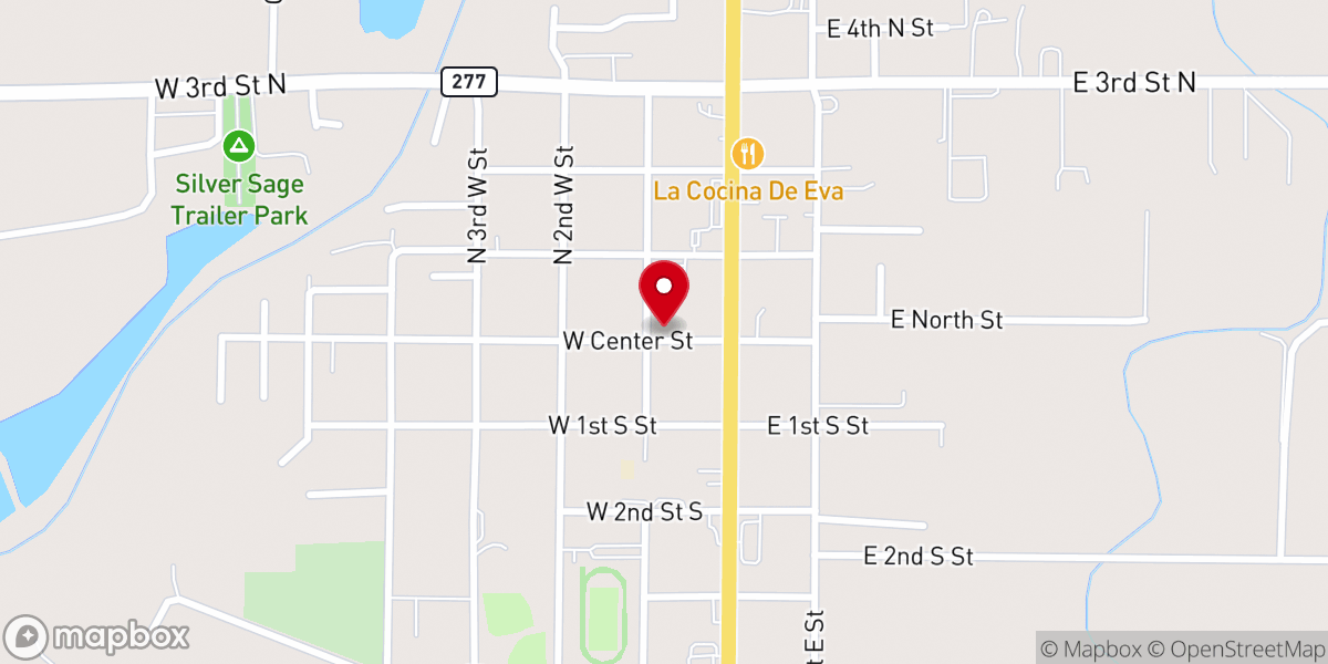 Map showing location of Snowflake Social Hall