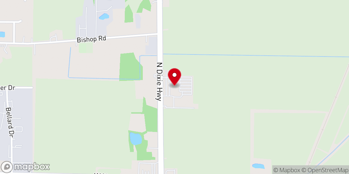 Map showing location of Dayspring Assembly of God