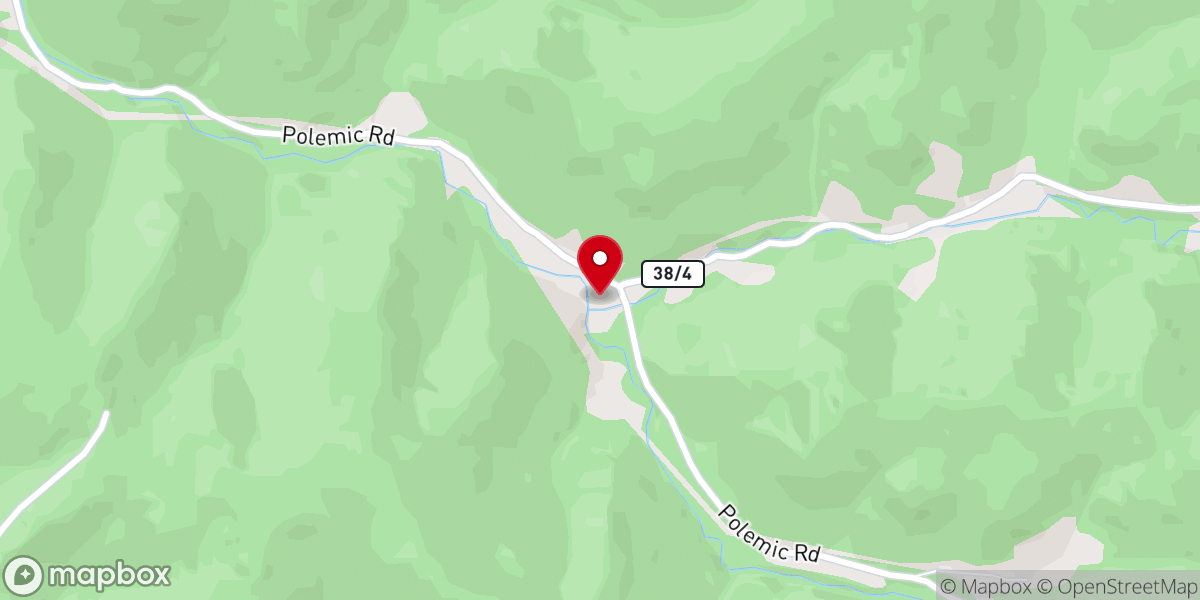 Map showing location of Polemic Run Church