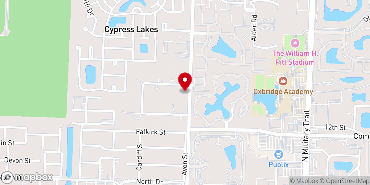 Map showing location of Vietnamese Christian Community Church of West Palm Beach