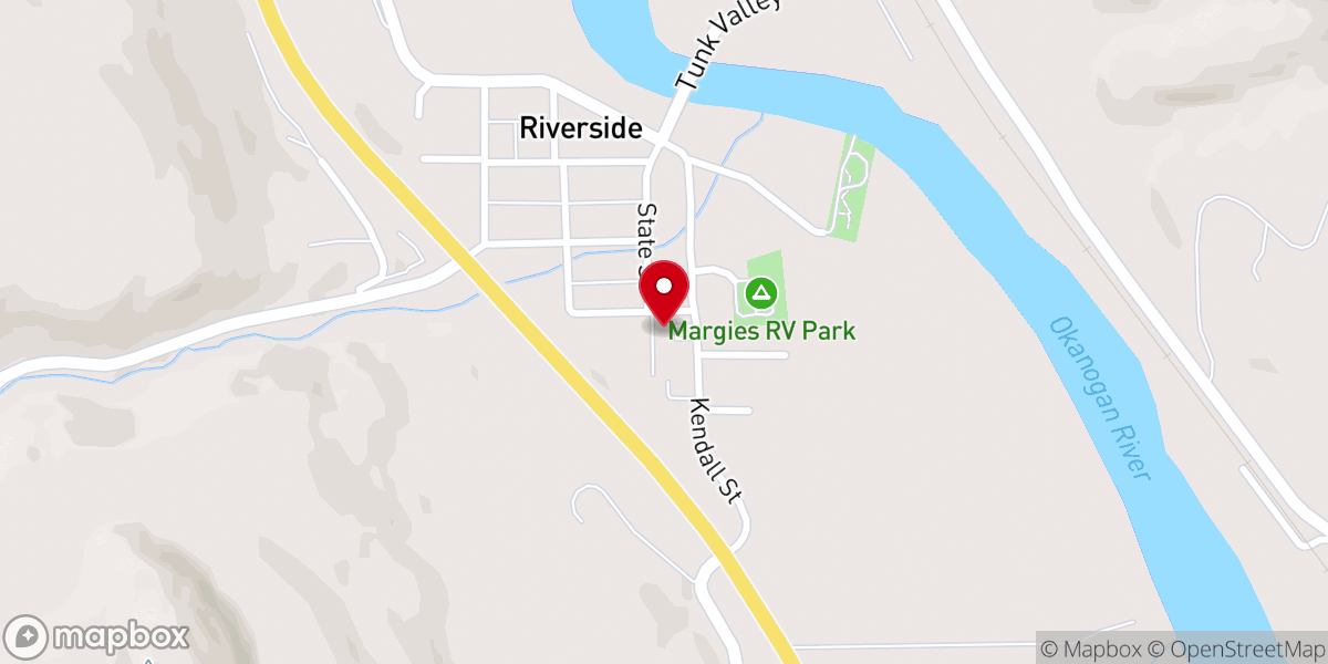 Map showing location of Riverside Community Bible Church