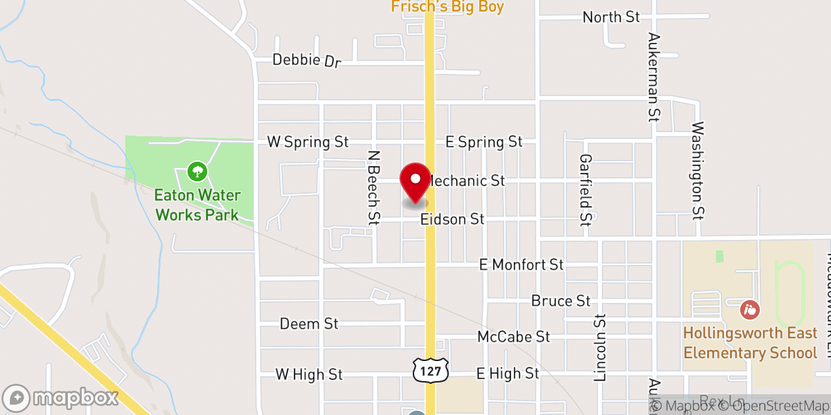 Map showing location of Gateway Baptist Church