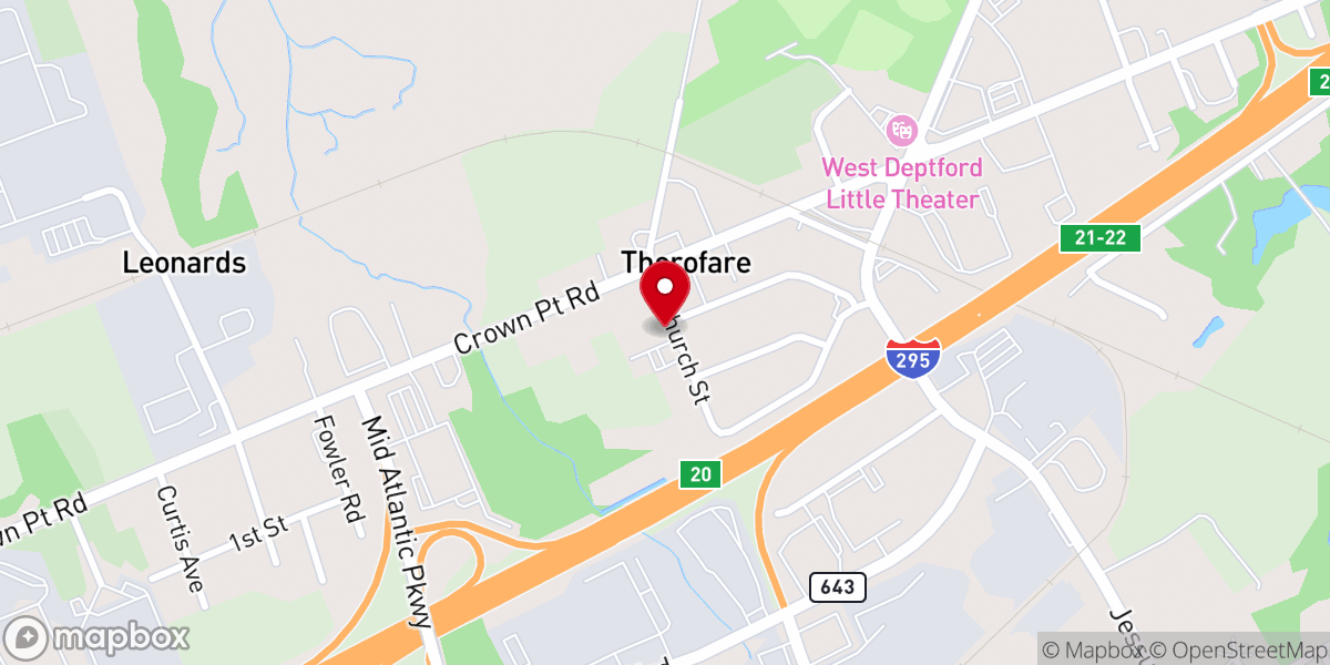 Map showing location of St Paul's United Methodist Church of West Deptford