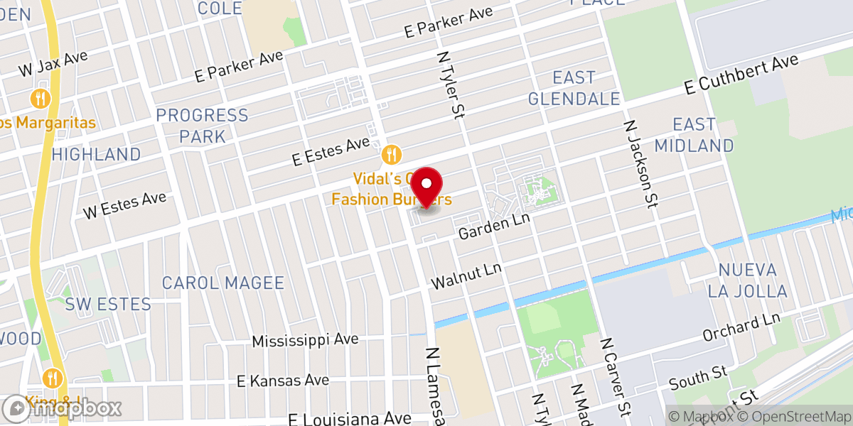 Map showing location of White's Chapel