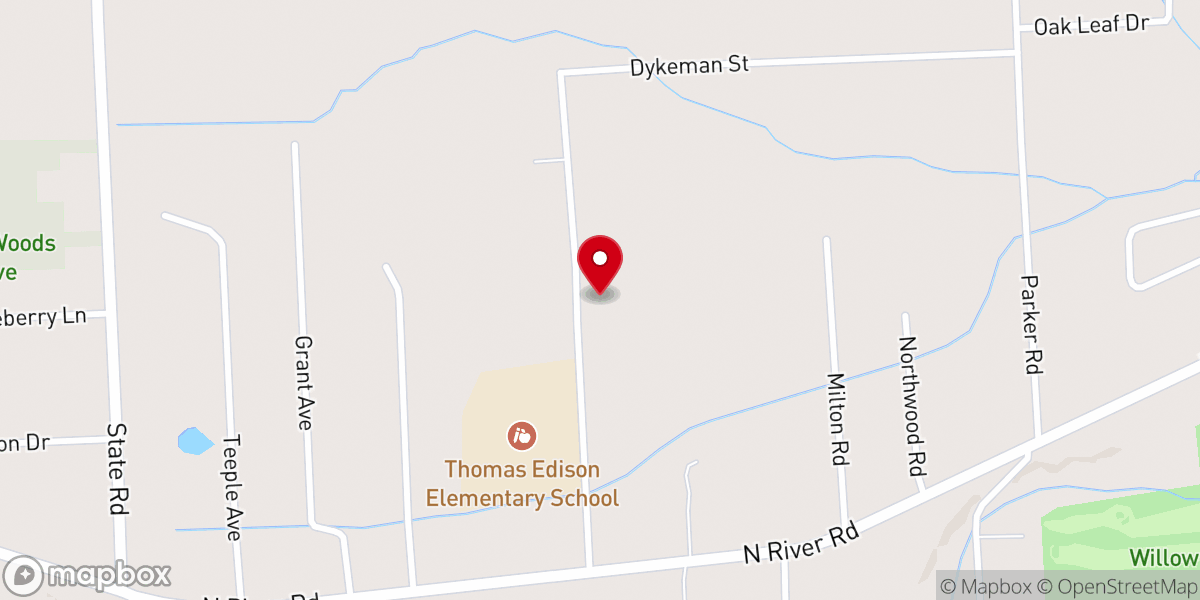 Map showing location of Pollina Avenue Holiness Church