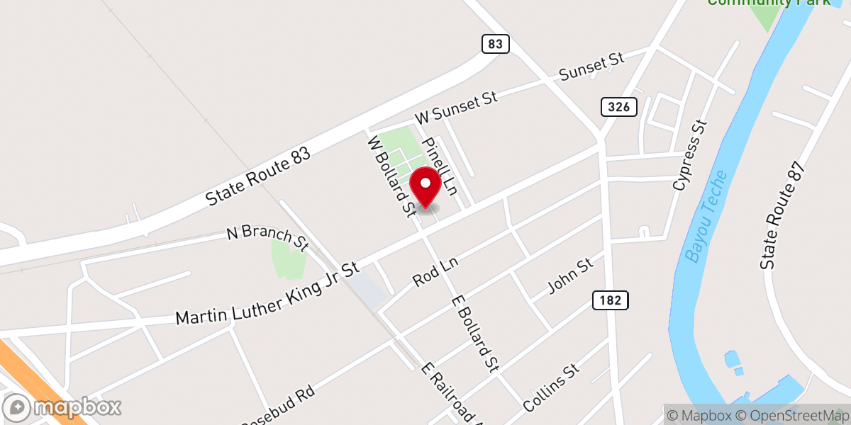 Map showing location of Sacred Heart of Jesus
