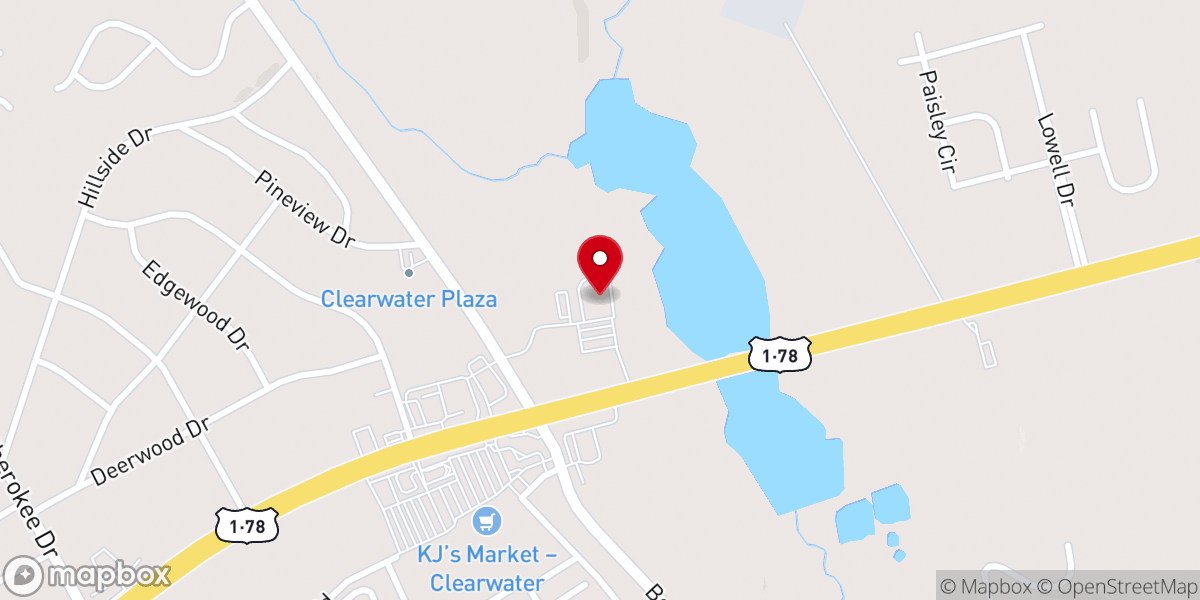 Map showing location of Lakeside Church