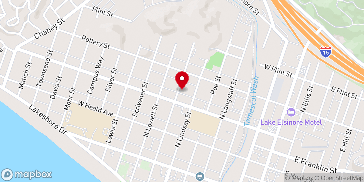Map showing location of Independent Church of Lake Elsinore