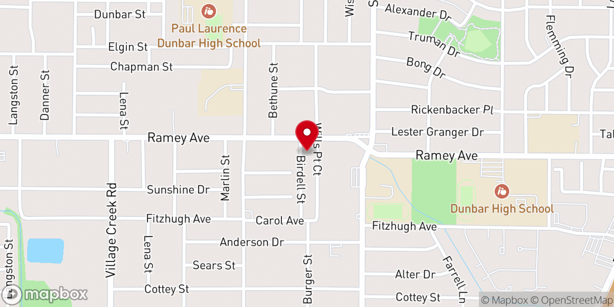 Map showing location of Turners Chapel Church of God in Christ