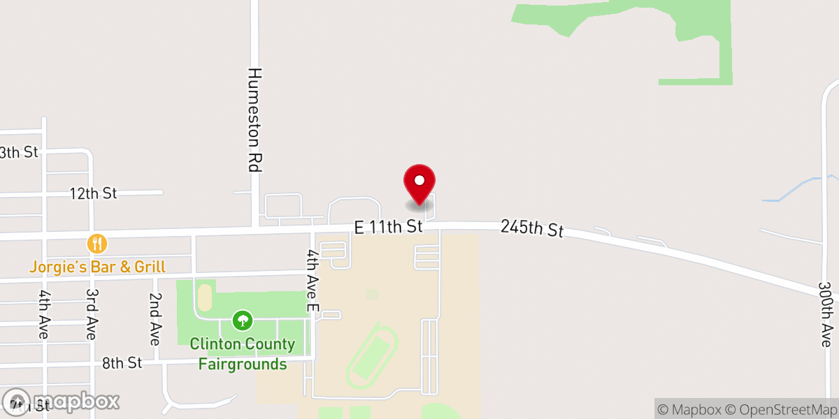Map showing location of First Congregational United Church of Christ