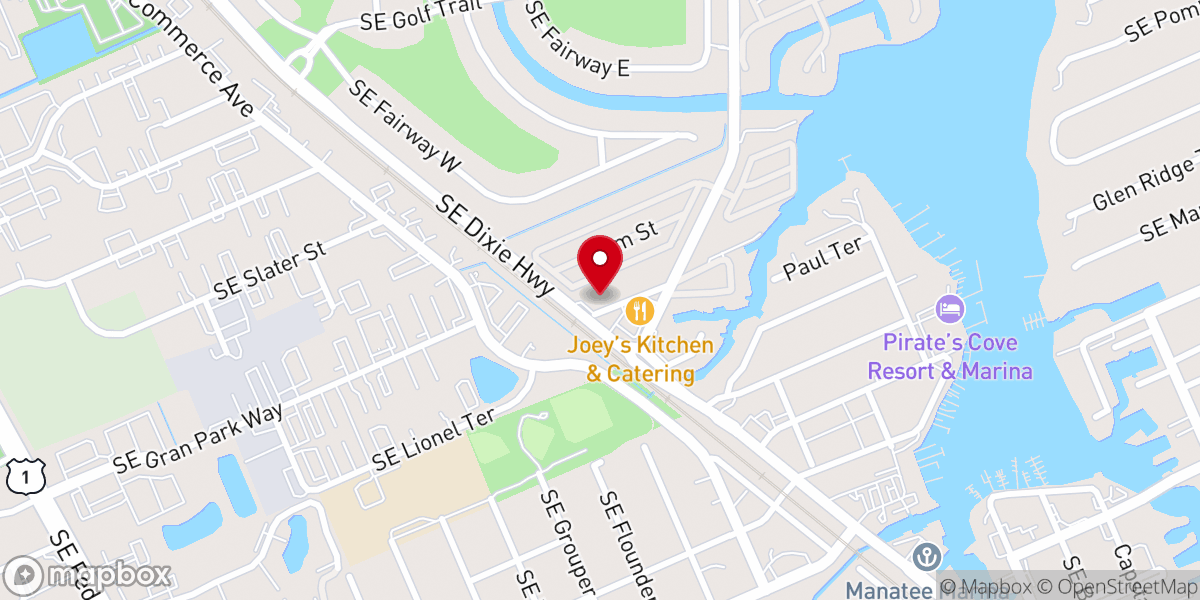 Map showing location of First Baptist Church