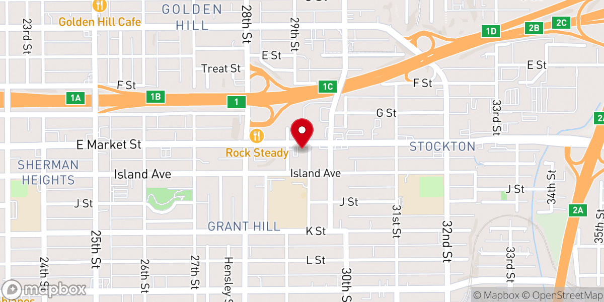 Map showing location of North San Diego Buddhist Church