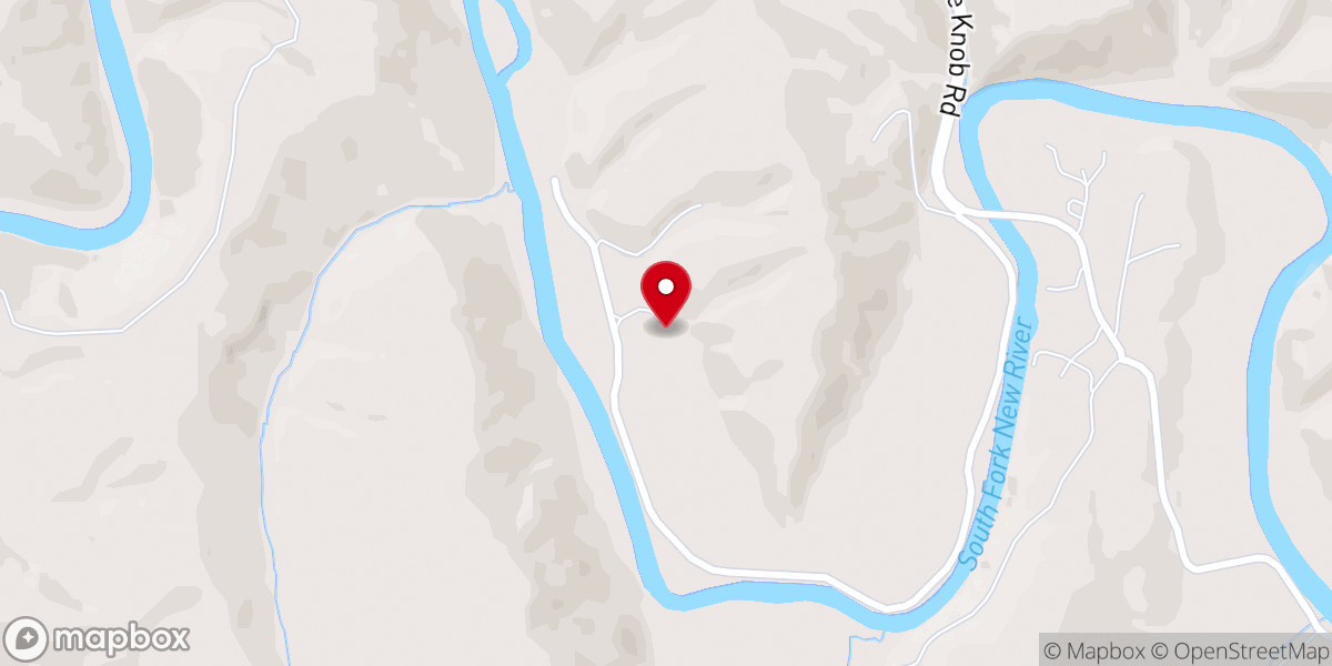 Map showing location of The Barn on New River