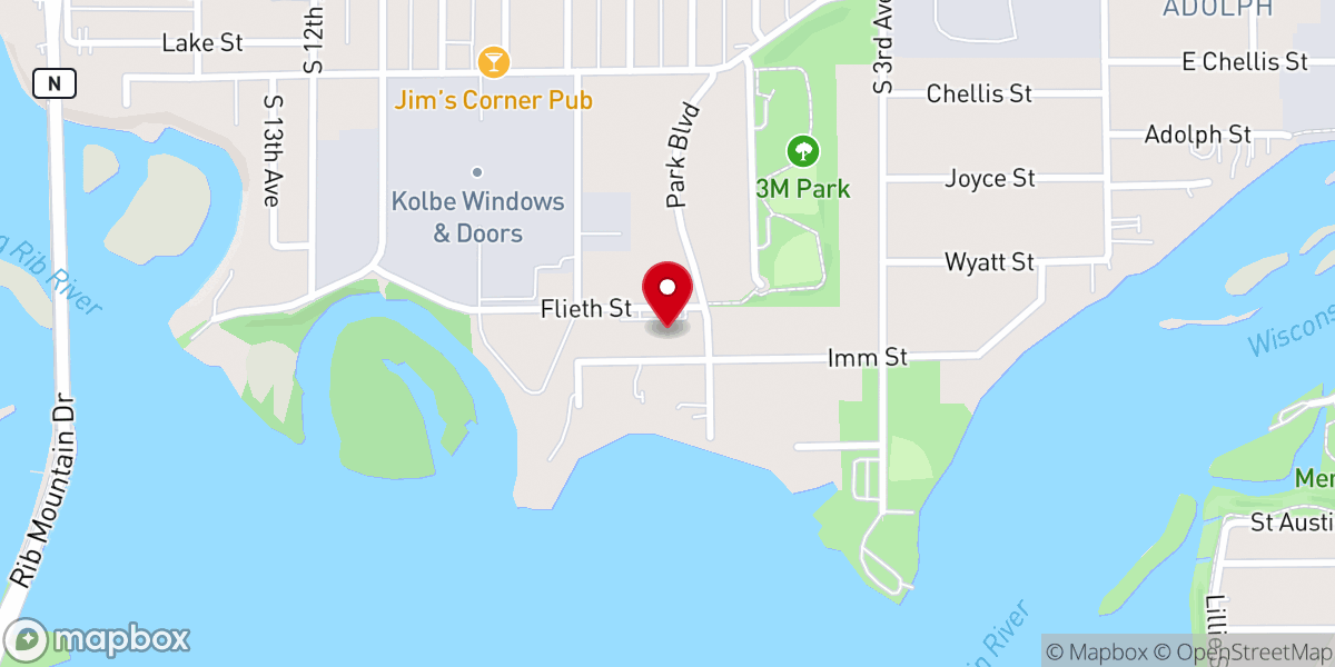Map showing location of Our Saviors Evangelical Lutheran Church