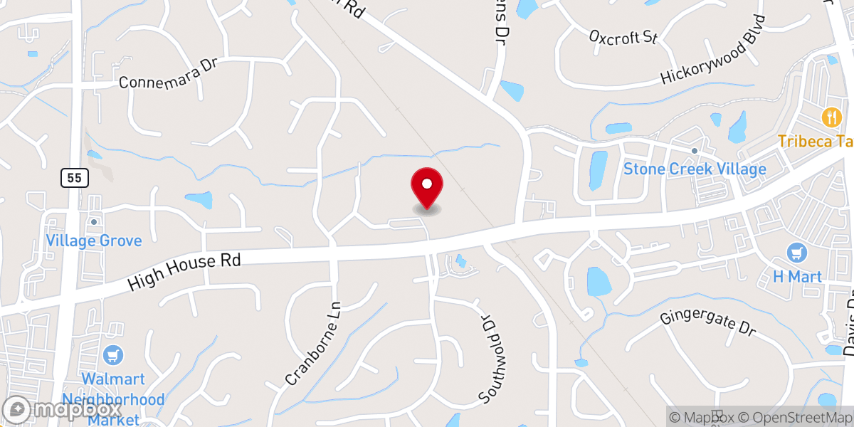 Map showing location of Cornerstone Presbyterian Church