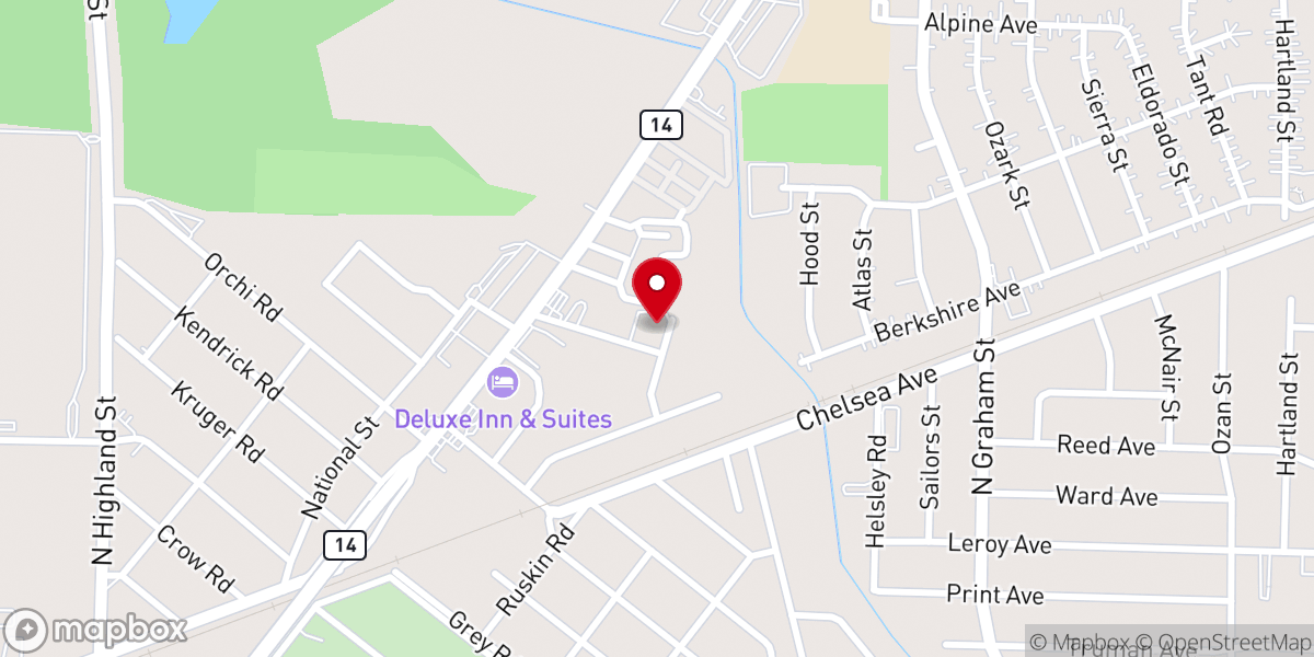 Map showing location of Faith Heritage Church of God In Christ