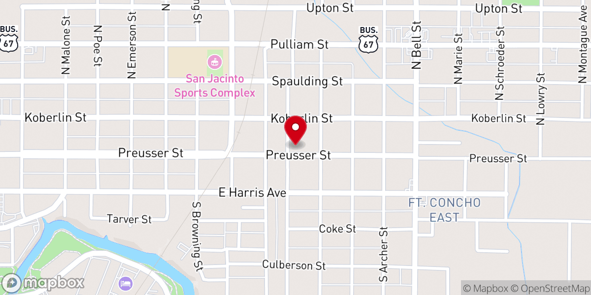 Map showing location of Door of Hope Pentecostal Church