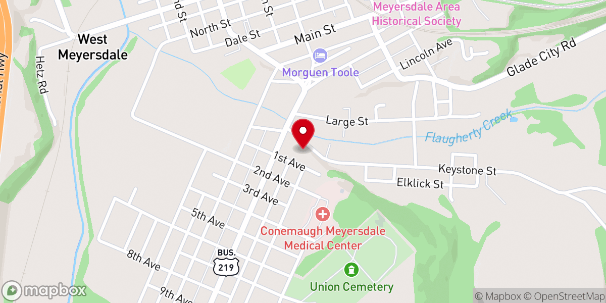 Map showing location of Church of the Brethren
