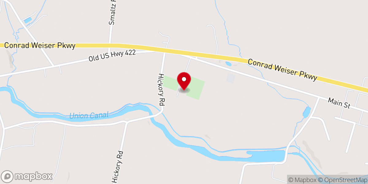 Map showing location of Christ Evan Lutheran Church