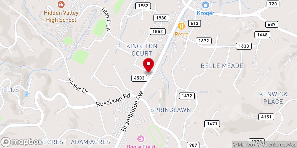 Map showing location of Bethel African Methodist Episcopal Church