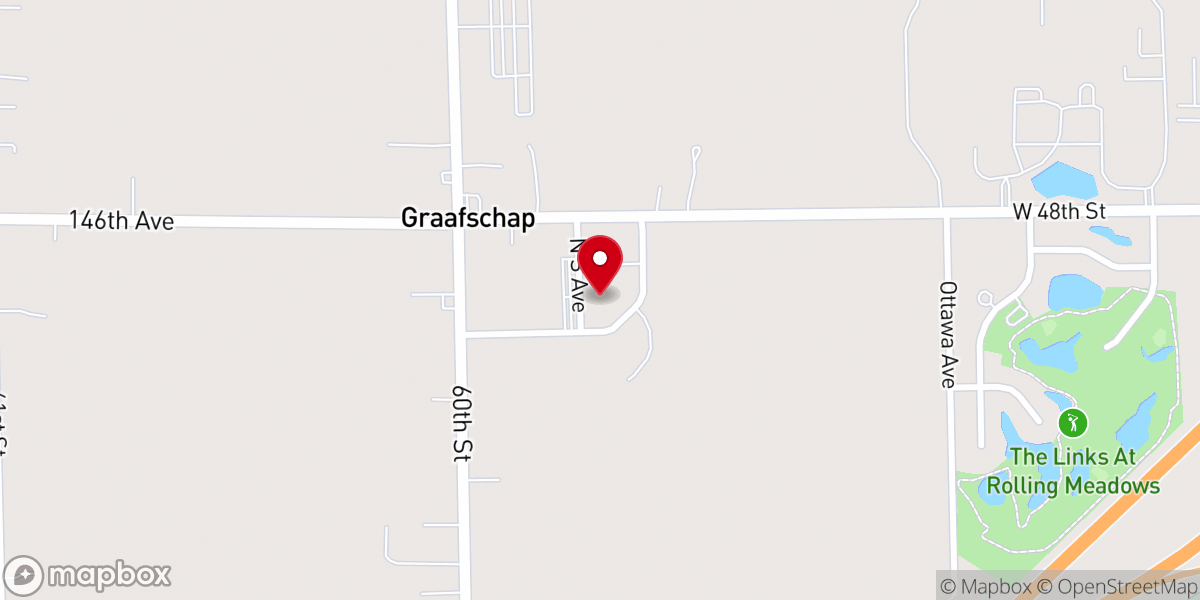 Map showing location of Christian Reformed Church