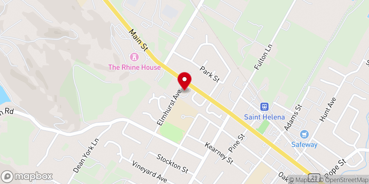 Map showing location of St. Helena Seventh-day Adventist Church