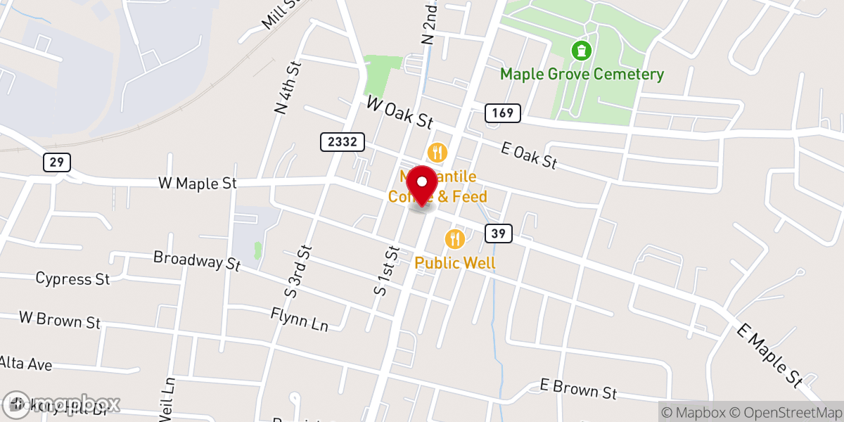 Map showing location of Shadowland Community Church