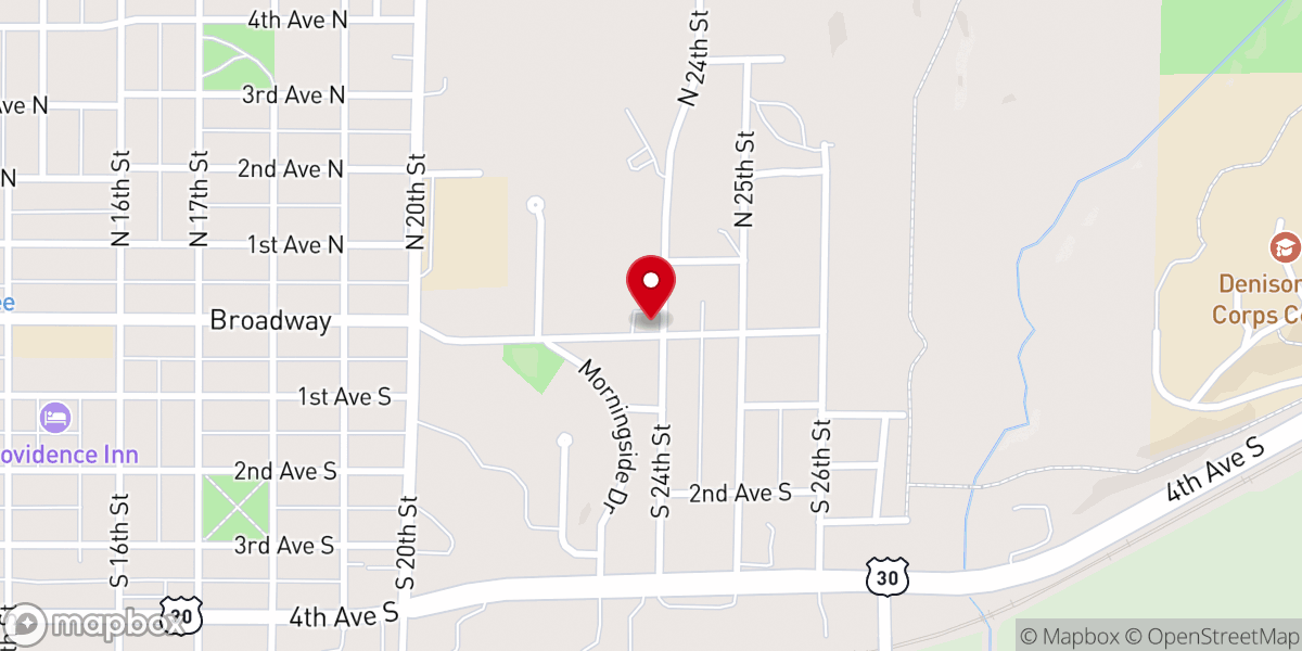 Map showing location of Abundant Life Assembly of God Church