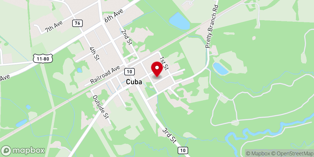 Map showing location of Brunson Church