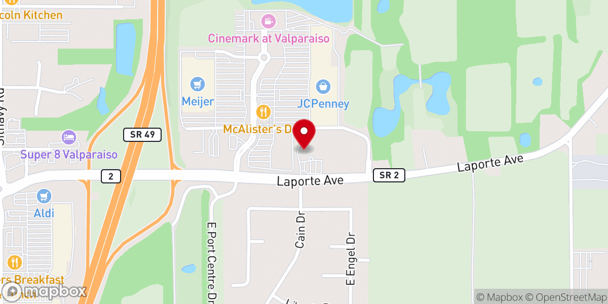 Map showing location of Washington Evangelical Free