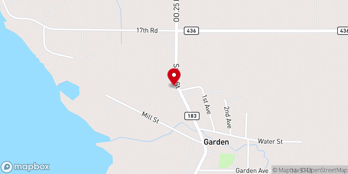 Map showing location of Garden Christian Fellowship
