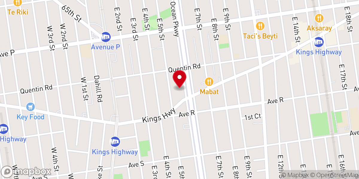 Map showing location of Congregation Hakshivah