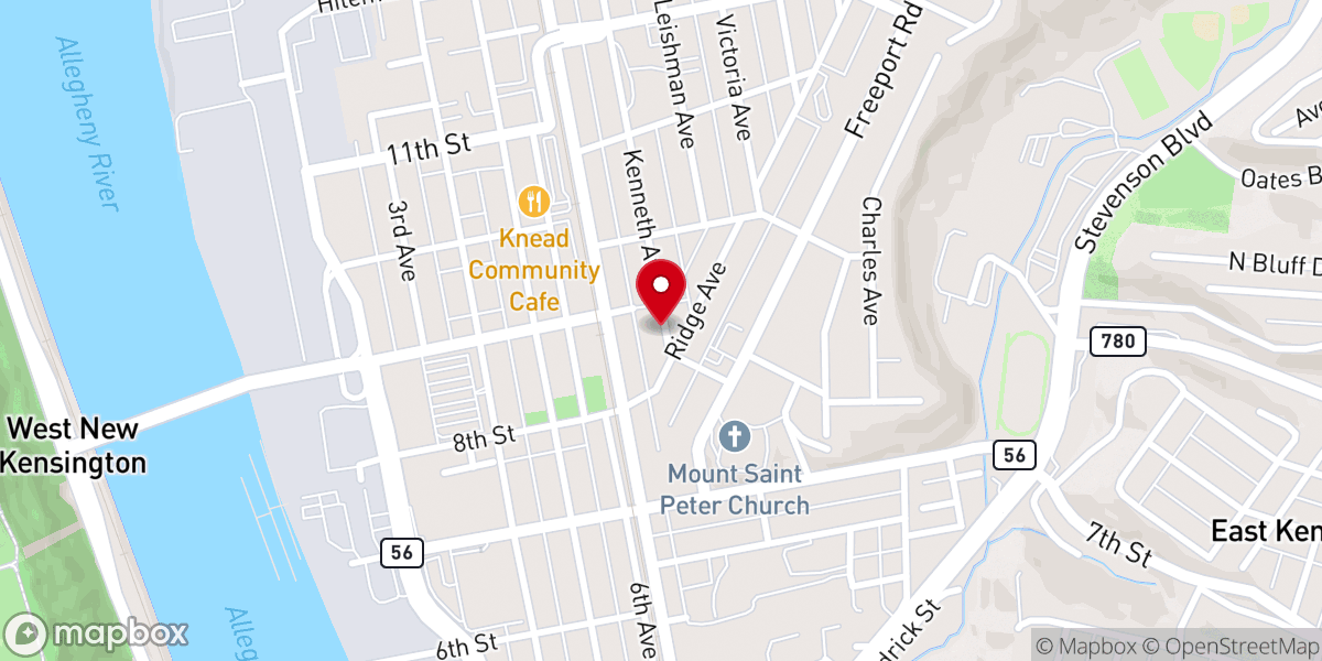 Map showing location of Saint Mary of Czestochowa Roman Catholic Church