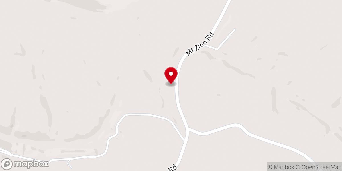 Map showing location of Mount Zion Church