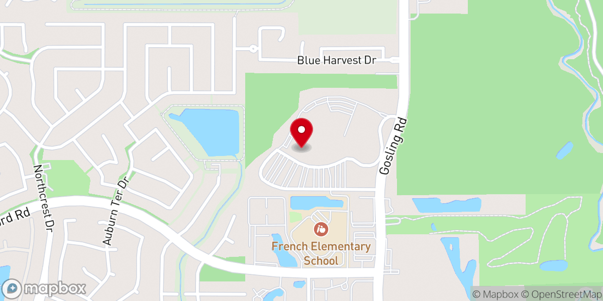 Map showing location of WoodsEdge Community Church