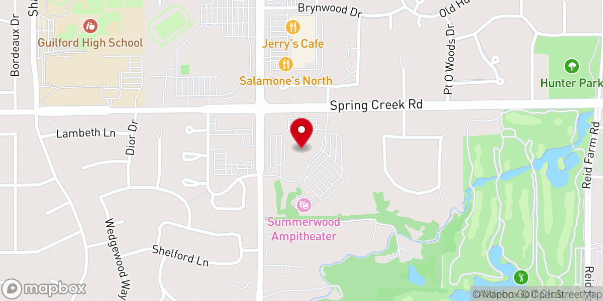 Map showing location of Shiloh Evangelical Free Church