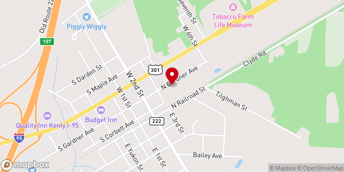 Map showing location of St Paul Ame Church